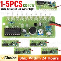 1-5 stücke CD4017 Sprachaktivierte LED Wasser Licht Kit Laterne Steuerung Spaß Elektronische Produktion Lehre Ausbildung Diy Kit modul