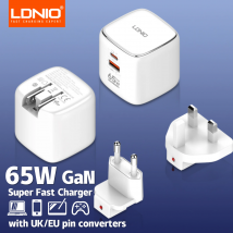 LDNIO 65 W USB C Ladegerät GaN Ladegerät Multi-port Typ C Reiseadapter für MacBook iPad iPhone 15 14 Pro Max Xiaomi Galaxy S23