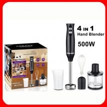 Frullatore elettrico 4 in 1, materiale in acciaio inossidabile 304, adatto per alimenti da cucina, alimenti per bambini.