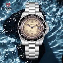 TOPHILL Herren leuchtende automatische mechanische Uhr 41 mm Saphirglas 30 m wasserdicht mit Miyota 2813 Kalenderwerk TD006G