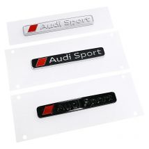 3D ABS Cromato Nero Logo Audi Sport Emblema Decalcomania Auto Parafango Tronco Distintivo Per Audi A3 A6 Q8 Q2 Q3 Q5 Q7 A4 Audi Sport Accessori