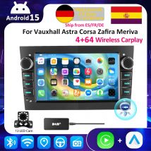 ESSGOO Radio de coche CarPlay Android 15 para Opel Astra Vectra Vauxhall Antara Zafira Corsa C D Vivaro Meriva Auto ﻿