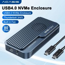 Acasis 80 Gbit/s USB4 M.2 NVMe SSD-Gehäuse Thunderbolt 5 USB-C NVME SSD-Gehäuse kompatibel mit Thunderbolt 3/4/5 für Mac M4 MacBook