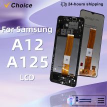 CHOICE 6,5 "IPS Für Samsung A12 LCD mit Rahmen SM-A125M Touchscreen Digitizer LCD Für Samsung A125 LCD SM-A125F SM-A125U Display