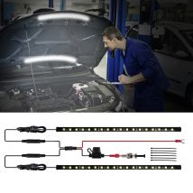 1set LED Car Engine Under Hood Light Kit Waterproof 12V Car LED Strip Light Bar with Automatic On/Off Universal Fit Any Vehicle