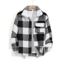 Männer Fleece Plaid Jacke Mode Mann Verdickt Casual Mäntel Männlichen Samt Revers Button-Up Oberbekleidung Mann Vintage Strickjacke Tops