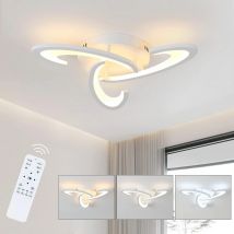 Luz de techo LED blanca regulable con control remoto, lámpara de techo de 3 cabezales para cocina, dormitorio, sala de estar, balcón y pasillo