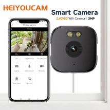 HEIYOUCAM Window Camera - Replaces Outdoor Cameras | 2.4/5GHz Wi-Fi | 3MP Resolution | Full-Color Night Vision Through Window |