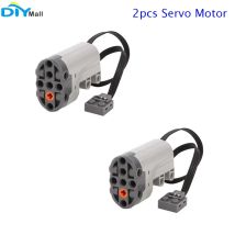 2 Stück Servomotor Technische Power-Funktionen MOC-Teile Elektrische Montierte Bausteine Auto-Spielzeug Kompatibel mit 88004