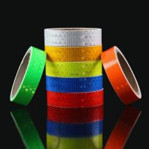 Adesivo riflettente per bicicletta da 2,5 cm * 10 m Striscia riflettente di avvertimento autoadesiva impermeabile ad alta visibilità in PVC per camion per auto