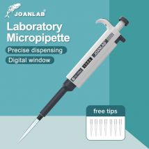 JOANLAB Mikropipeta laboratoryjna Automatyczna pipeta Cyfrowa regulowana plastikowa pipeta Sprzęt do laboratorium chemicznego z końcówkami do pipet