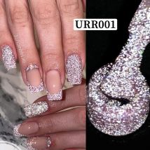 UR SUGAR 7.5ml odblaskowy brokatowy żelowy lakier do paznokci kolorowe musujące cekiny Soak Off