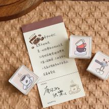 Coffee stamp black coffee series macaron small square stamp a cup of coffee a day to keep your life record stamp