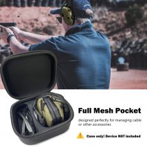 Hartschalen-Reiseetui für elektronisches Schießen, Ohrenschützer, kompatibel mit Schlag-Gehörschutz, Shooter-Schutzbrillen