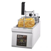 Commercial Electric Deep Fryer W/Single Dual Tanks 12L Countertop Fryer For Fried Chicken French Frie With 10 Preset Times
