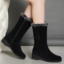 Frauen Schnee Stiefel Winter Weibliche Stiefel Dicken Plüsch Zipper Non-slip Oberschenkel Hohe Stiefel Mode Warme Pelz Frau Winter schuhe Größe 35-41