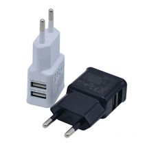 Caricatore USB 5V 2A Testa di ricarica da parete da viaggio per telefono cellulare Caricatore doppio USB Adattatore CA Spina portatile UE per iPhone Xiaomi Samsung
