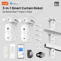 Tuya Smart Curtain Robot Curtain Motor 3-in-1 Tuya APP/Remote control Timed switch, Pull-to-start For Roman T U Tracks