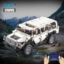 Cada 575 Stücke Krieger H2 Fernbedienung Auto LED Bausteine Stadt Racing Auto AWD SUV RC Ziegel Geschenke Spielzeug für Kinder