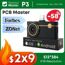 (Android y iPhone) Cámara térmica P3 tipo C para reparación de electrónica 512 × 384 lente macro ajustable 600 ℃   Cámara de imágenes térmicas USB