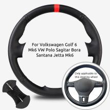 Mikrofaser-Leder-Auto-Lenkradbezug für Volkswagen Golf6 Mk6 VW Polo Sagitar Bora Santana Jetta Mk6 Lenkradwickel