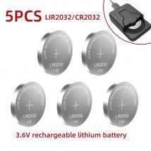 2-50PCS LIR2032 Batteria al litio ricaricabile 2032 che carica può sostituire 3.6v 40mAH CR2032 per orologi Batteria a bottone