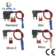 12V MINI MAŁY ŚREDNI Rozmiar Uchwyt bezpiecznika samochodowego Dodatkowy adapter TAP z