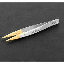 Uhrenreparaturwerkzeug, Buchsbaumpinzette, präzise antimagnetische Pinzette, 27 #   Spitze Pinzette, isoliert und nicht beschädigt Teile