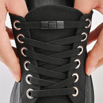 8mm Bez wiązania Sznurowadła Press Lock Sznurowadła bez wiązania Elastyczne sznurowadła Sneaker Kids Adult Poszerzone płaskie sznurowadła do butów