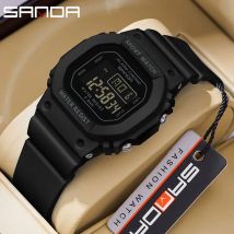 Sanda Marke Digitaluhr Luxus G-Stil elektronische Uhren Mode Uhr für Frauen Männer Sport Stoppuhr Chronograph Armbanduhr