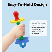 Neuer 2-in-1-Baby-Blumenbeißring aus Silikon – sicheres und weiches Kauspielzeug zur beruhigenden Zahnfleischkater, BPA-frei, einfach zu haltendes Zahnspielzeug