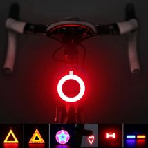 Fanale posteriore per bicicletta Lampada da ciclismo Modalità multi di illuminazione USB ricaricabile Flash a LED Luci posteriori posteriori Reggisella MTB Accessori per bici
