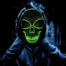 Halloween Karneval LED leuchten Party Maske Angstaunende LED Beleuchtung Schädel Maske Horror Spukhaus Dekoration Requisiten