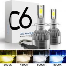 2x H7 LED H11 H4 Hi/Lo H1 H3 H8 HB1 HB3 HB4 HB5 HIR2 H13 H27 9005 9006 żarówki reflektorów