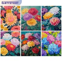 GATYZTORY Malen nach Zahlen, Blume, für Erwachsene, Null, Grundlegende, Hobby, Öl, Acrylgemälde, Landschaft, einzigartiges Geschenk, Heimdekoration