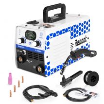 MIG Welder 3-in-1 MIG/ARC/Lift TIG Gasless 145A Inverter MIG Welder IGBT Synergy Digital LED Display Portable Stick Welder 220V