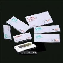 10 Stück magnetischer Acryl-Ausweishalter, Glas, Kunststoff, Abzeichen, Magnet, Abzeichen, Geschäft, Büro, Ausweis