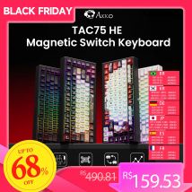 Klawiatura AKKO TAC75 HE z przełącznikami magnetycznymi, 75% klawiatura gamingowa, szybki odpowiedź na klawisze (0,005 mm), 8K RGB, przewodowa klawiatura e-sportowa, klawiatura z możliwością