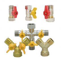 Messing Männlich Weiblich 1/2 Zoll Gewinde Anschluss Wasser Splitter Ventil Kupfer 3/4 Gewinde 2/3-Wege Rohr Wasserhahn Metall Wasser Rohrverschraubungen