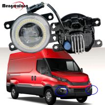 2 X Angel Eye LED Fog Light Daytime Running Lamp DRL H11 For Iveco Daily VI 2014 2015 2016 2017 2018 2019 2020 2021 2022 2023