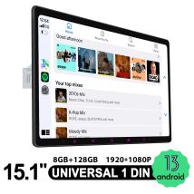 JOYING Neu entwickelte 15,1-Zoll-Großbild-Autoradio-Stereo-Universal-Multimedia-Player-Kopfeinheit mit Apple Carplay Android Auto