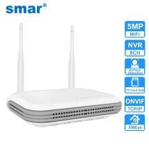 Smar Wifi NVR 8CH 5MP H.265 Videoregistratore di rete per sistema di sicurezza wireless Supporto Face Detection Onvif 2.5 ''HDD ICsee APP