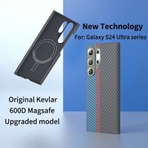 Ytf-carbon carbon faser fall für samsung galaxy s24 ultra anti-fall aramid faser fall slimv design s24ultra abdeckung