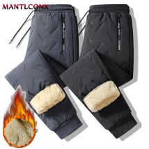Neue Fleece warme Winter Herren hose lässig verdicken Jogger hose für Herren thermisch gepolsterte Hose schwarze Jogging hose Herren wasserdicht