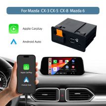 Carplay-Adapter kompatibel mit Mazda 2/3/6/CX3/CX5/CX9/MX5 2014–2021, Carplay Android Auto OEM Hub Nachrüstsatz für Mazda