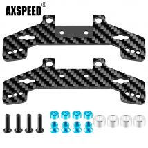 AXSPEED Carbon Fiber Front & Rear Shock Towers Mount for Tamiya TT02 1/10 RC Drift Car Upgrade Parts Accessories