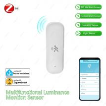 Zigbee 3.0 Mmwave Radar Sensore di movimento PIR con luce Lumiance Rilevamento dell'umidità della temperatura Domotica intelligente 2MQTT