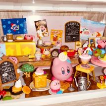 Re-Ment Kirby Coffee Time Afternoon Tea Dim Sum Cake Dessert Shop Miniaturszene Blind Box Desktop Ornament Mädchen Geburtstagsgeschenk
