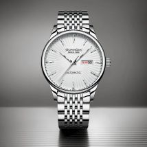 Mechanische Uhr für Herren, GUANQIN-Uhren, luxuriös, original, automatisch, Edelstahl, Datum, Woche, Business, Freizeit, 30 m wasserdicht