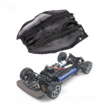 1pcs nylon mesh mit reiß verschluss tt01 tt02 chassis abdeckung staub schlamm resist netz für tamiya 1/10 rc auf straßen auto TT-01 TT-02 upgrade teile